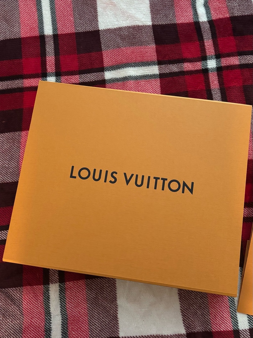 Louis Vuitton Orange Box with Black Logo